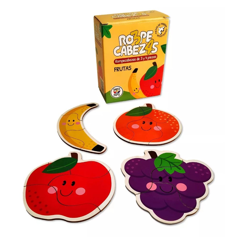 Rompecabezas frutas. 3 y 4 piezas Rompecabezas frutas. 3 y 4 piezas